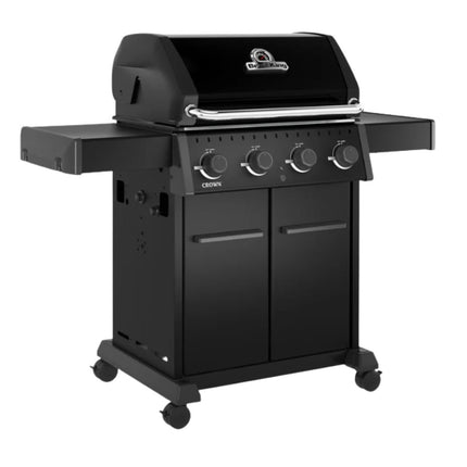 Broil King Crown 420 Shadow Ψησταριά BBQ με 4 Καυστήρες και Μαντεμένιες Σχάρες 865153 Μαύρο