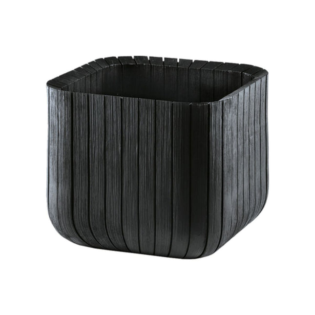KETER Πλαστική Γλάστρα Κύβος M 40cm 612081 Ανθρακί