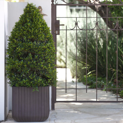 KETER Πλαστική Γλάστρα Κύβος M 40cm 612081 Ανθρακί