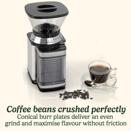 Cuisinart Μύλος Καφέ Burr Mill με 18 Ρυθμίσεις Άλεσης και Δοχείο 250g DBM8V2U
