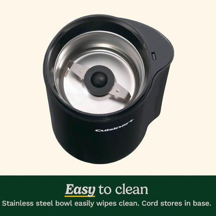 Cuisinart Μύλος Άλεσης Καφέ 130W με Ανοξείδωτες Λεπίδες DCG20BKNU Μαύρος