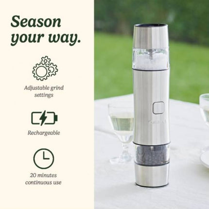 CUISINART Επαναφορτιζόμενος Μύλος Αλατιού & Πιπεριού Ασημί