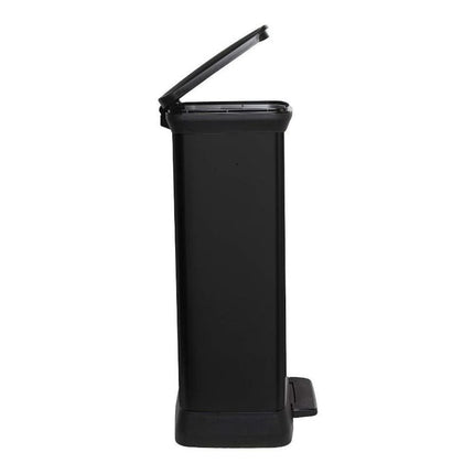 CURVER Κάδος Απορριμμάτων 50L με Πεντάλ &amp; Silent Καπάκι, Κομψός Μεταλλικός Σχεδιασμός