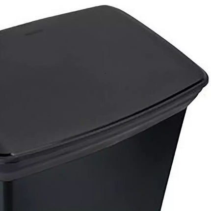 CURVER Κάδος Απορριμμάτων 50L με Πεντάλ &amp; Silent Καπάκι, Κομψός Μεταλλικός Σχεδιασμός