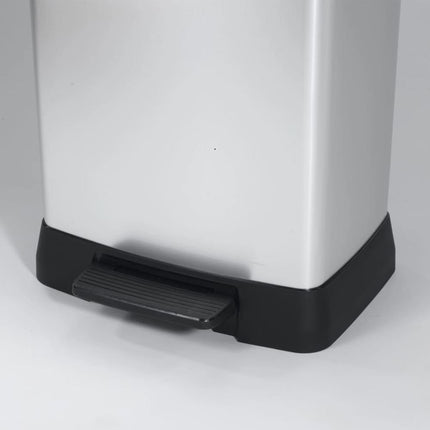 CURVER Deco 50L Κάδος Απορριμμάτων με Πεντάλ, Αντιχαρακτικό Μεταλλικό Φινίρισμα &amp; Αντιοσμικό Καπάκι
