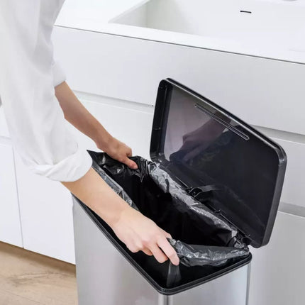 Curver Deco Κάδος Απορριμμάτων 65L με Πεντάλ, Ασημί, Με Soft Close &amp; Anti-Fingerprint Επένδυση