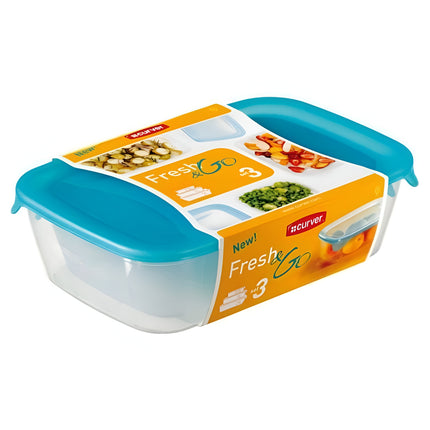 Curver Fresh & Go Σετ 3 Δοχείων Αποθήκευσης Τροφίμων 0,5L + 1L + 2L