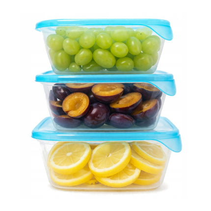Curver Fresh & Go Σετ 3 Τετράγωνων Δοχείων Αποθήκευσης Τροφίμων 0,8L