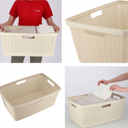 CURVER Jute 46L Καλάθι Ρούχων Μπεζ