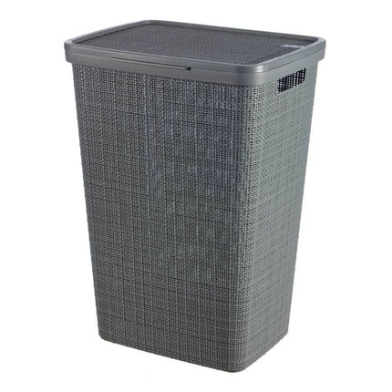 CURVER Jute Καλάθι Απλύτων με Καπάκι 58L Γκρι