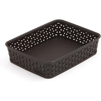 CURVER My Style Δίσκος Αποθήκευσης A5 με Όψη Rattan Σκούρο Καφέ