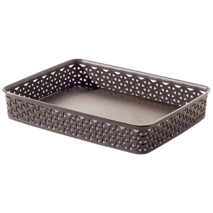 CURVER My Style Δίσκος Αποθήκευσης A4 με Όψη Rattan Σκούρο Καφέ