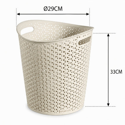 Curver My Style Κάδος Απορριμάτων Γραφείου 13L Λευκός με Όψη Rattan 626021