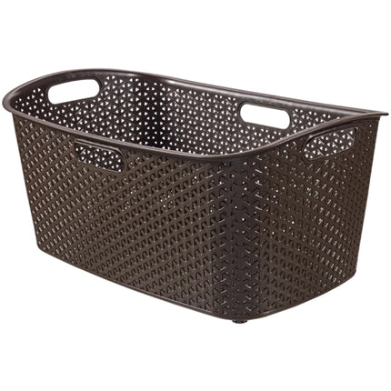 CURVER My Style Καλάθι Απλύτων 49L με Όψη Rattan Σκούρο Καφέ
