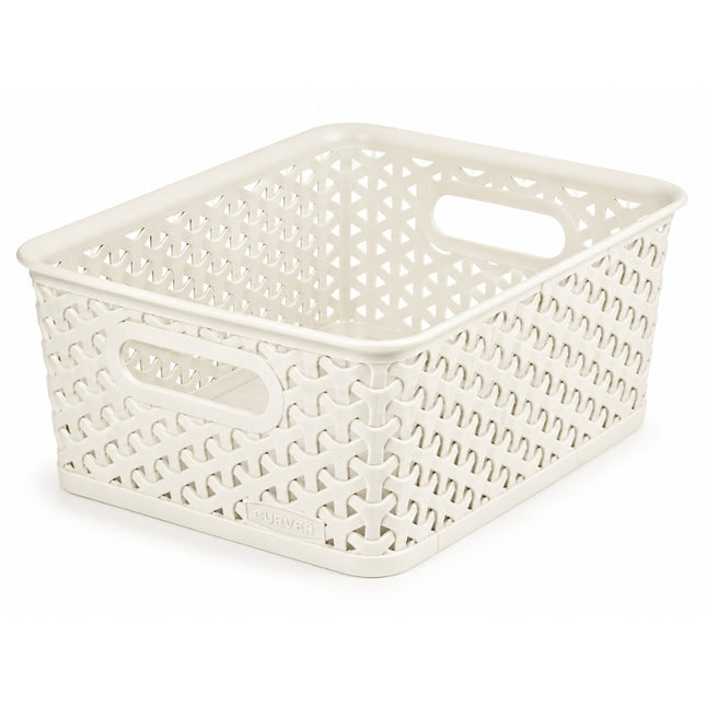 CURVER My Style Καλάθι Αποθήκευσης L με Όψη Rattan Off White