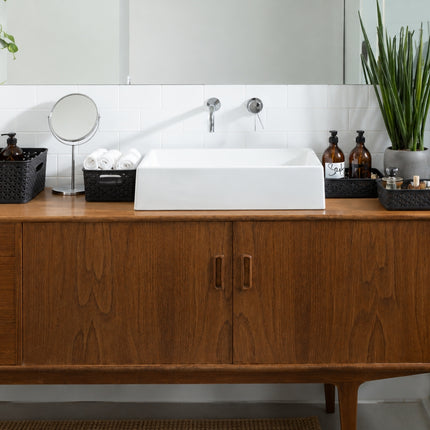 CURVER My Style Καλάθι Αποθήκευσης L με Όψη Rattan Σκούρο Καφέ