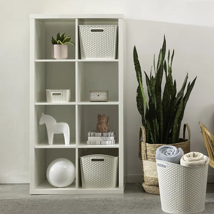 CURVER My Style Καλάθι Αποθήκευσης M με Όψη Rattan Off White