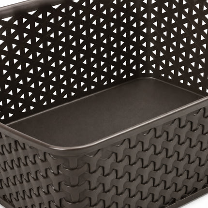 CURVER My Style Καλάθι Αποθήκευσης M με Όψη Rattan Σκούρο Καφέ