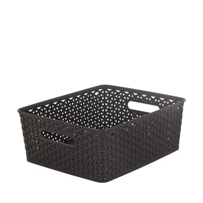 CURVER My Style Καλάθι Αποθήκευσης M με Όψη Rattan Σκούρο Καφέ