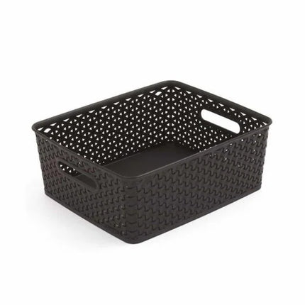 CURVER My Style Καλάθι Αποθήκευσης M με Όψη Rattan Σκούρο Καφέ