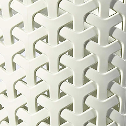 Curver Rattan Καλάθι Απλύτων 55L, Off White, με Καπάκι, Αεριζόμενο &amp; Ανθεκτικό