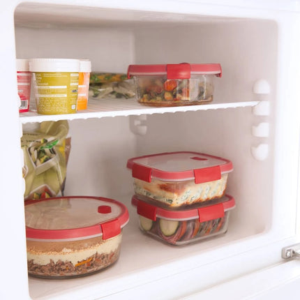 CURVER Smart Cook Γυάλινο Δοχείο Φαγητού με Αεροστεγές Καπάκι Κατάλληλο για τον Φούρνο 0.9L