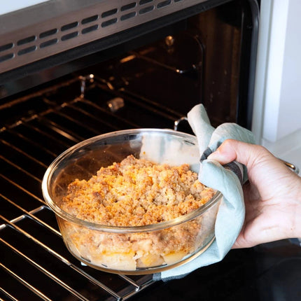 CURVER Smart Cook Στρογγυλό Γυάλινο Δοχείο Φαγητού με Αεροστεγές Καπάκι Κατάλληλο για τον Φούρνο 1.2L