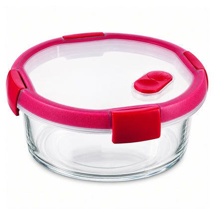 CURVER Smart Cook Στρογγυλό Γυάλινο Δοχείο Φαγητού με Αεροστεγές Καπάκι Κατάλληλο για τον Φούρνο 1.2L