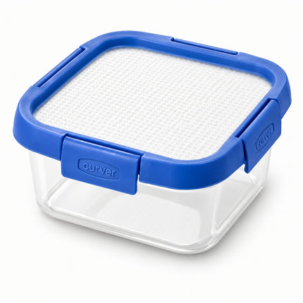 CURVER Smart Fresh Flexi Lid 0.9L Τετράγωνο Δοχείο Αποθήκευσης Τροφίμων με Αεροστεγές Καπάκι