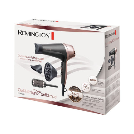 Remington Curl & Straight Confidence Σεσουάρ Μαλλιών 2200W με Ιονική Περιποίηση για Μπούκλες και Λείο Styling D5706