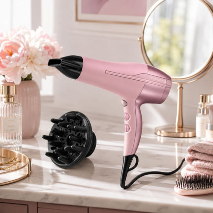 Remington Coconut Smooth Σεσουάρ Μαλλιών με 2 Ρυθμίσεις Ταχύτητας, Ιοντική Περιποίηση και Προστασία από το Φριζάρισμα D5901