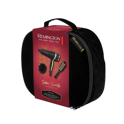 Remington Salon Smooth Σετ Δώρου Σεσουάρ Μαλλιών με Ιοντική Κεραμική Γρίλια, 2 Ρυθμίσεις Ταχύτητας και Αξεσουάρ Styling D6940GP