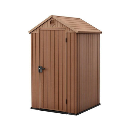 KETER Darwin Αποθήκη Κήπου 4x4FT από Ρητίνη Evotech σε Χρώμα Καφέ Ξύλου