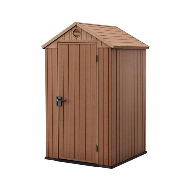 KETER Darwin Αποθήκη Κήπου 4x4FT από Ρητίνη Evotech σε Χρώμα Καφέ Ξύλου