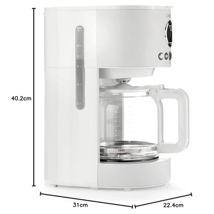 CUISINART Drip Neutrals Collection Αυτόματη Προγραμματιζόμενη Καφετιέρα Φίλτρου 1100W 1.8L Χωρίς BPA σε Χρώμα Άσπρο, Καφές με Άρωμα Πολυτέλειας & Ζεστασιάς