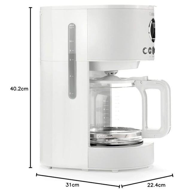 CUISINART Drip Neutrals Collection Αυτόματη Προγραμματιζόμενη Καφετιέρα Φίλτρου 1100W 1.8L Χωρίς BPA σε Χρώμα Άσπρο, Καφές με Άρωμα Πολυτέλειας & Ζεστασιάς