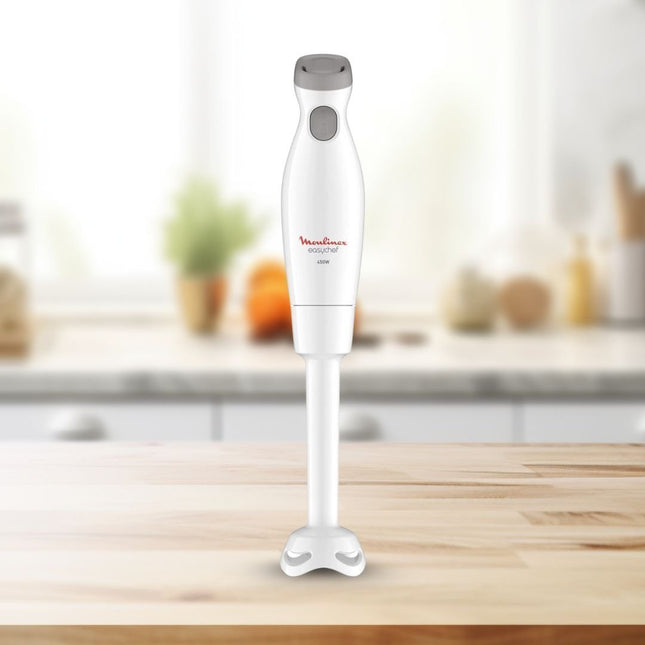 MOULINEX Easychef Ραβδομπλέντερ 450W με 2 Ταχύτητες, Turbo Λειτουργία & Γυάλινο Δοχείο Ανάμειξης 0.8L DD45A110