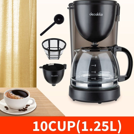 Decakila Καφετιέρα Φίλτρου 750W με Χωρητικότητα 1,25L για εως και 10 Φλιτζάνια