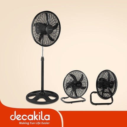 Decakila KEFC008B Ανεμιστήρας Ορθοστάτης 3 σε 1 60W Διαμέτρου 46cm