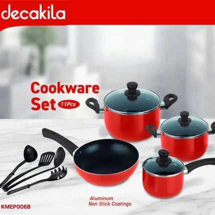 Decakila Σετ Μαγειρικών Σκευών 11 Τεμαχίων με Αντικολλητική Επίστρωση