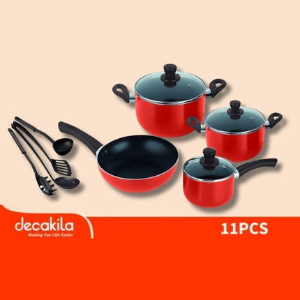 Decakila Σετ Μαγειρικών Σκευών 11 Τεμαχίων με Αντικολλητική Επίστρωση