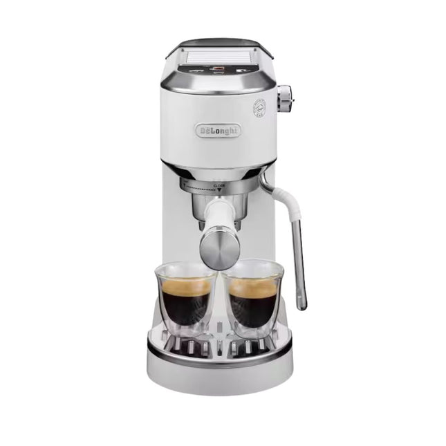 DeLonghi Dedica Duo Μηχανή Espresso 15 Bar με Cold Brew & Ατμοσωλήνα EC890.WI Λευκό