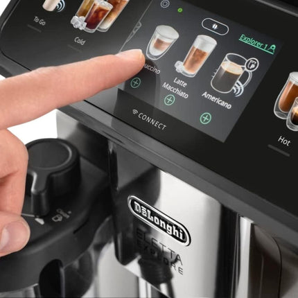Delonghi Eletta Explore Αυτόματη Καφετιέρα 19bar με LatteCrema Hot & Cool, Cold Brew σε 5’ & Bean Adapt Technology, ECAM450.86.T