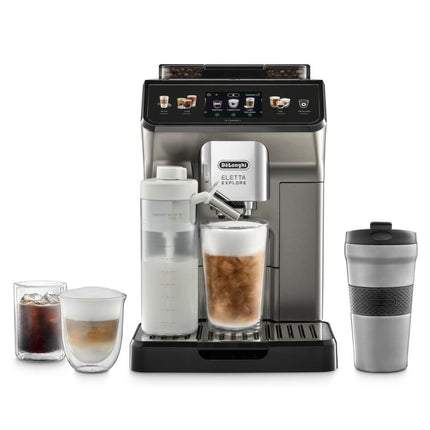 Delonghi Eletta Explore Αυτόματη Καφετιέρα 19bar με LatteCrema Hot & Cool, Cold Brew σε 5’ & Bean Adapt Technology, ECAM450.86.T
