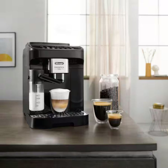DeLonghi Magnifica Evo Αυτόματη Μηχανή Espresso 15bar με LatteCrema System και Μύλο Άλεσης ECAM290.61.B Μαύρο