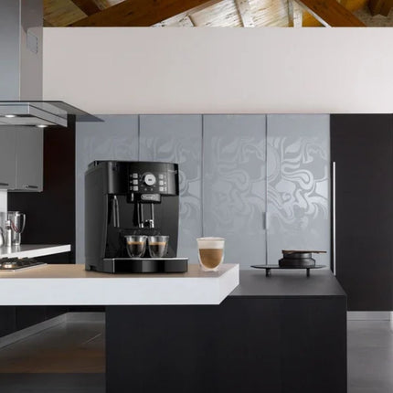 DeLonghi Magnifica S Αυτόματη Μηχανή Espresso με Μύλο Άλεσης 15bar ECAM12.123.B Μαύρο