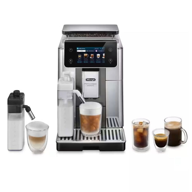 Delonghi PrimaDonna Aromatic  Αυτόματη Καφετιέρα 19bar με LatteCrema Hot & Cold, Cold Brew Extraction & Έξυπνο Έλεγχο μέσω App, ECAM630.75.TSM