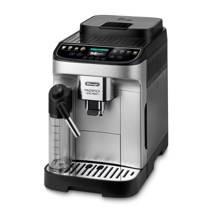 Delonghi Magnifica Evo Next Αυτόματη Καφετιέρα Espresso 15bar με LatteCrema Hot, Μύλο 13 Επιπέδων & Αφρόγαλα με Ένα Άγγιγμα, Ασημί ECAM310.80.SB