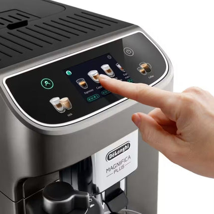 Delonghi Magnifica Plus Αυτόματη Καφετιέρα Espresso 15bar με LatteCrema Hot System, Μύλο 13 Ρυθμίσεων & Προσωποποίηση “My”, ECAM320.70.TB