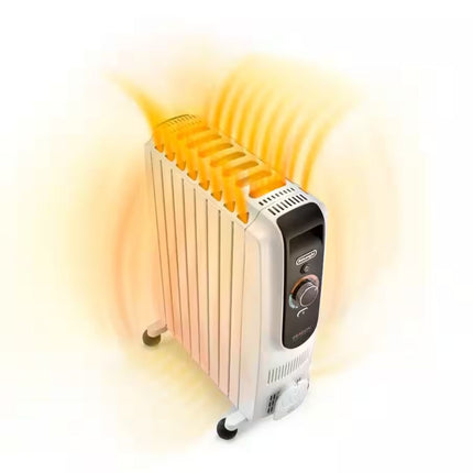 DeLonghi Καλοριφέρ Λαδιού 2500W με 10 Φέτες & Easytronic Θερμοστάτη TRD51025 Λευκό